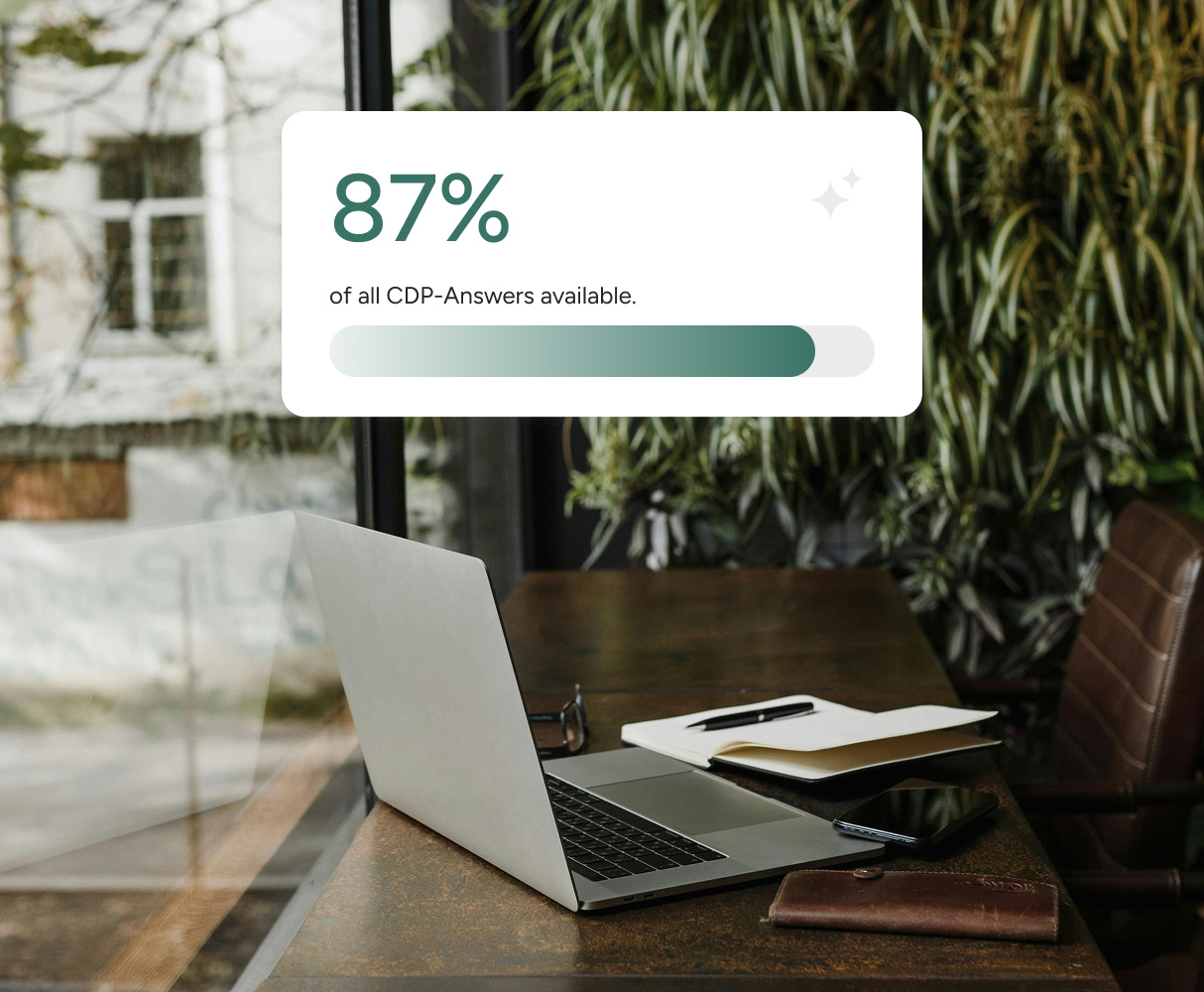 Illustration percentage of CPD answers available